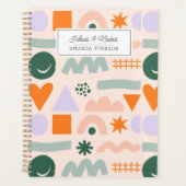 Abstract Geometrisch Kleurrijk Gepersonaliseerd Planner (Voorkant)