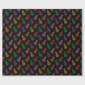 Abstract geometrisch kleurrijk kerstboompatroon cadeaupapier (Vlak)