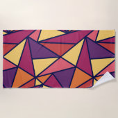 Abstract Geometrisch Kleurrijk Strandlaken (Voorkant)