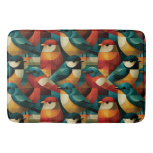 Abstract Geometrisch Kleurrijk Vogels Naadloos Pat Badmat