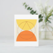 Abstract geometrisch kunstpatroon briefkaart (Staand voorkant)