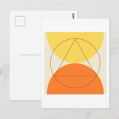 Abstract geometrisch kunstpatroon briefkaart (Voorkant / Achterkant)