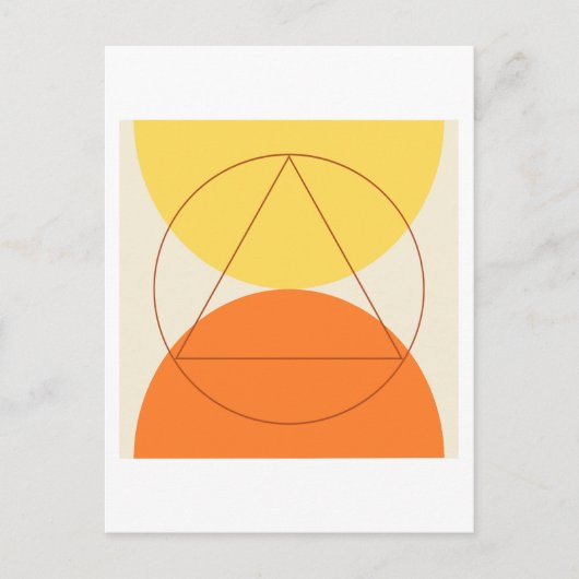 Abstract geometrisch kunstpatroon briefkaart (Voorkant)