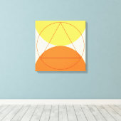 Abstract geometrisch kunstpatroon canvas afdruk (Insitu (Houten vloer))