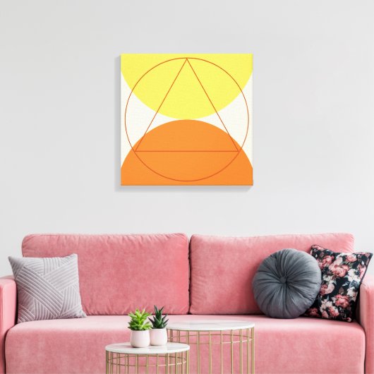 Abstract geometrisch kunstpatroon canvas afdruk (Insitu (Woonkamer))