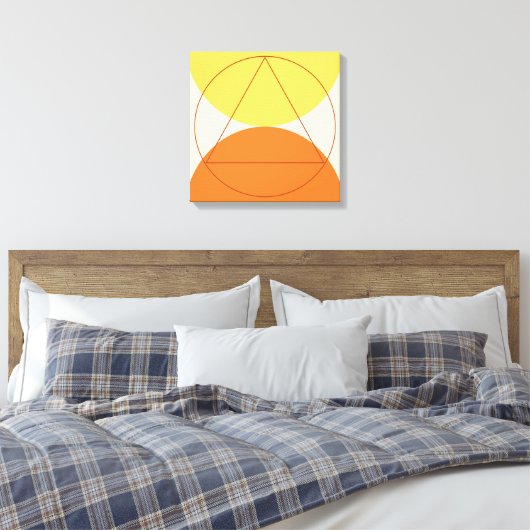 Abstract geometrisch kunstpatroon canvas afdruk (Insitu (Slaapkamer))