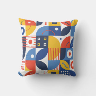 Abstract geometrisch kunstpatroon Kleurrijk Kussen