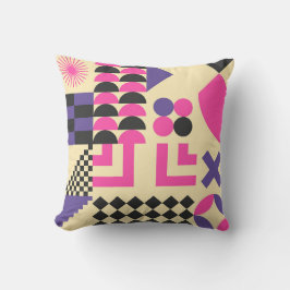 Abstract geometrisch kunstpatroon Kleurrijk Kussen