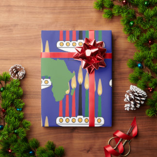 Abstract geometrisch Kwanzaa-inpakpapier Cadeaupapier