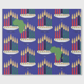 Abstract geometrisch Kwanzaa-inpakpapier Cadeaupapier (Vlak)