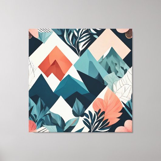 abstract geometrisch landschap canvas afdruk (Voorkant)