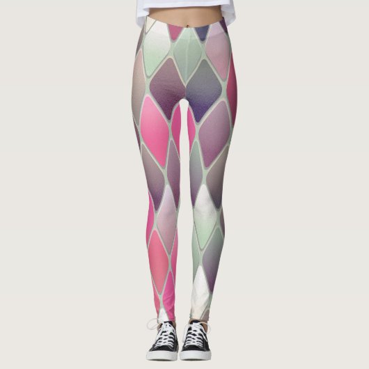 Abstract geometrisch leggings (Voorkant)