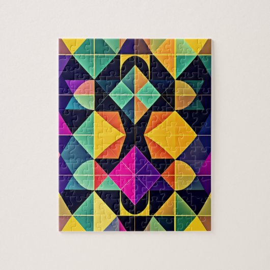 Abstract geometrisch legpuzzel (Verticaal)