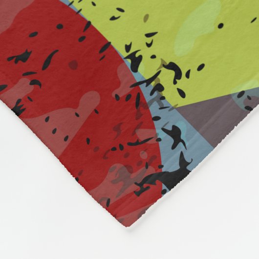 Abstract geometrisch: lijnen en spatten fleece deken (Hoek)