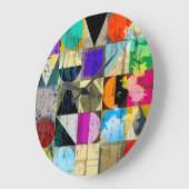 Abstract geometrisch: lijnen en spatten grote klok (Hoek)