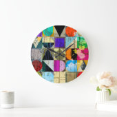 Abstract geometrisch: lijnen en spatten grote klok (Huis)