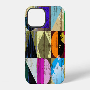 Abstract geometrisch: lijnen en spatten iPhone 12 hoesje