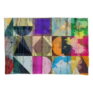 Abstract geometrisch: lijnen en spatten kussensloop