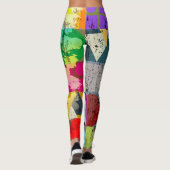Abstract geometrisch: lijnen en spatten leggings (Achterkant)