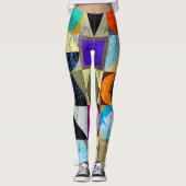 Abstract geometrisch: lijnen en spatten leggings (Voorkant)