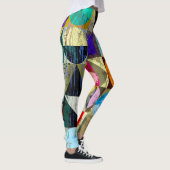 Abstract geometrisch: lijnen en spatten leggings (Rechts)