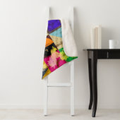 Abstract geometrisch: lijnen en spatten sherpa deken (In situ)