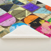 Abstract geometrisch: lijnen en spatten sherpa deken (3/4)