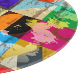 Abstract geometrisch: lijnen en spatten snijplank (Hoek)