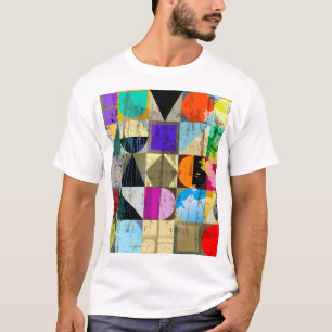 Abstract geometrisch: lijnen en spatten t-shirt