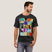 Abstract geometrisch: lijnen en spatten t-shirt (Voorkant volledig)