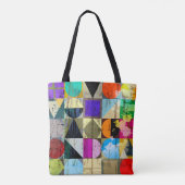 Abstract geometrisch: lijnen en spatten tote bag (Achterkant)