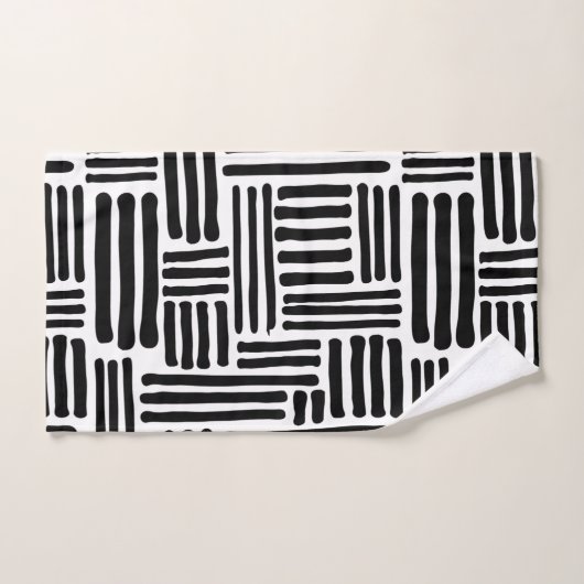 Abstract geometrisch lijnpatroon bad handdoek (Handdoek)