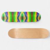 Abstract Geometrisch Lime Groen Driehoekig Oog Persoonlijk Skateboard (Horizontaal)