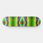 Abstract Geometrisch Lime Groen Driehoekig Oog Persoonlijk Skateboard (Horizontaal)