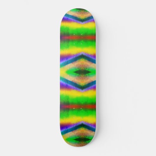 Abstract Geometrisch Lime Groen Driehoekig Oog Persoonlijk Skateboard (Voorkant)