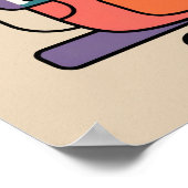 Abstract geometrisch Man Poster (Hoek)