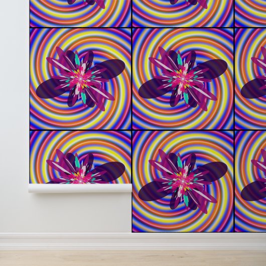 Abstract Geometrisch Mandala Kunstpatroon  Behang (Applicatie)