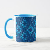Abstract geometrisch marinepatroon mok (Links)