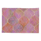Abstract Geometrisch: Marokkaanse Gouden Waterverf Kussensloop (Achterkant)