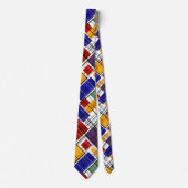 Abstract, geometrisch, meerkleurig stropdas (Voorkant)