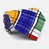 Abstract, geometrisch, meerkleurig stropdas (Opgerold)