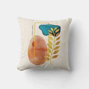 Abstract geometrisch midden-eeuws modern minimalis kussen