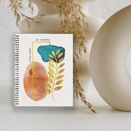 Abstract geometrisch midden-eeuws modern minimalis notitieboek