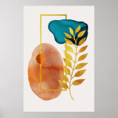 Abstract geometrisch midden-eeuws modern minimalis poster (Voorkant)