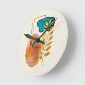 Abstract geometrisch midden-eeuws modern minimalis ronde klok (Hoek)