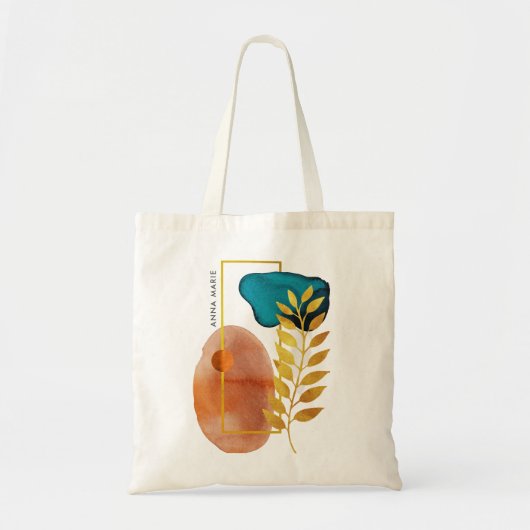 Abstract geometrisch midden-eeuws modern minimalis tote bag (Voorkant)