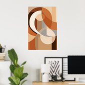 Abstract geometrisch minimalisme poster (Thuiskantoor)