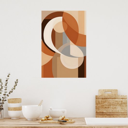 Abstract geometrisch minimalisme poster (Keuken)