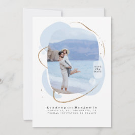 Abstract geometrisch modern Bewaar de datumfoto Save The Date