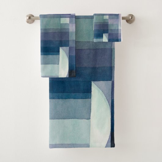 Abstract geometrisch modern hedendaags bad handdoek (Insitu)